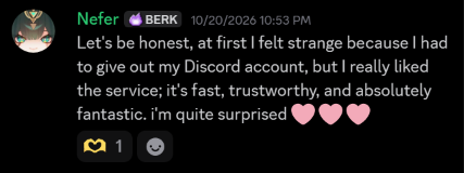 Screenshot of a real customer testimonial 2