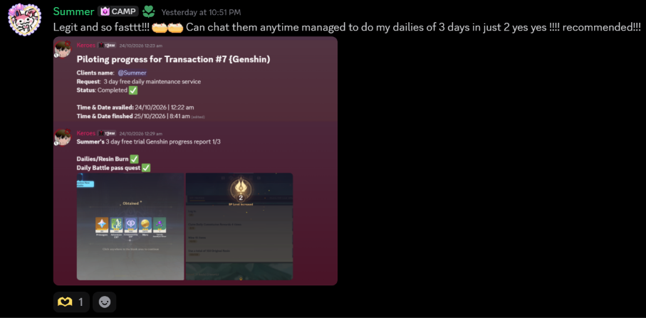 Customer testimonial screenshot 7